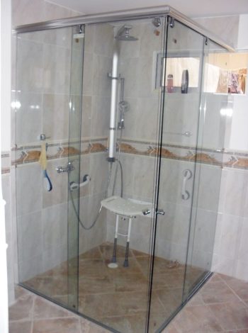 Division para baño en L